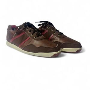 FootJoy FJ Men’s Contour Casual Brown Leather Golf Shoe (54371) Size 10.5 w